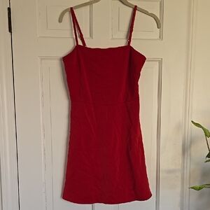 Francesca's Collections Red Spaghetti Strap Mini Dress